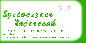 szilveszter majercsak business card